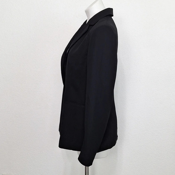 Banana Republic Black Preppy Notch Collar V-Neck Academia Blazer Jacket Size 12 - Picture 5 of 7